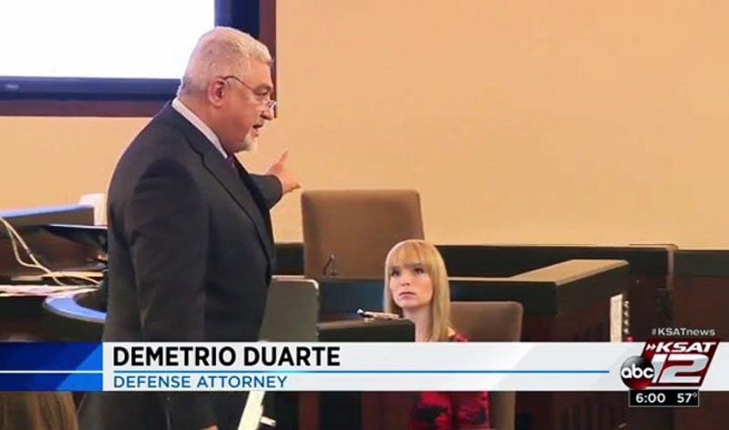 Attorney Demetrio Duarte in the courtroom